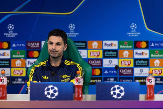 April 6, 2026, Lisbon, Lisbon, Portugal: Arsenal head coach from Spain MIKEL ARTETA during the press conference, PK, Pressekonferenz before the UEFA Champions League between Sporting and Arsenal at Estadio Jose de Alvalade Lisbon Portugal - ZUMAs359 20260406_zsp_s359_153 Copyright: xAlexandrexdexSousax