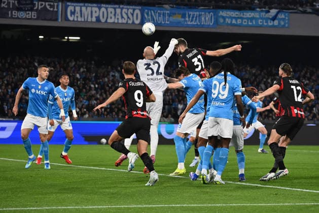 SSC Napoli v AC Milan - Serie A Strahinja Pavlovic of A.C. Milan is in action during the 31st day of the Serie A Championship between S.S.C. Napoli and A.C. Milan at the Diego Armando Maradona Stadium on April 6, 2026, in Naples, Italy. Naples Italy Italy  Copyright: xDomenicoxCippitellix originalFilename:cippitelli-sscnapol260406_npYDm.jpg