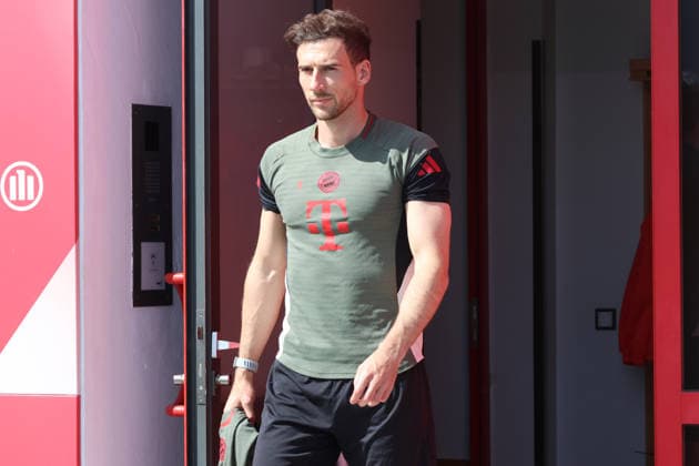 8 Leon Goretzka, Portraet, Portrait, Fussball Abschlusstraining vor UEFA Champions League Spiel Real Madrid CF - FC Bayern München 06.04.2026 Trainingsgelände, Säbenerstr. FOTO: Mladen Lackovic LakoPress
