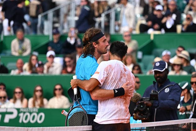 Rolex Monte-Carlo Masters - Men s Singles - F Cerundolo v S Tsitsipas Francisco Cerundolo (ARG) during his first round match at the 2026 Rolex Monte-Carlo Masters in Monte-Carlo, MONACO, on April 6th, 2026. Photo by Corinne Dubreuil ABACAPRESS.COM Monte Carlo Monaco  Copyright: xDubreuilxCorinne ABACAx
