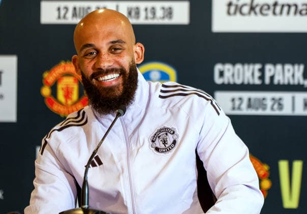 Manchester United, ManU press conference, PK, Pressekonferenz Carton House, Kildare 7 4 2026 Bryan Mbeumo Bryan Mbeumo 7 4 2026  Copyright: x INPHO GracexHaltonx GH_29221 copy