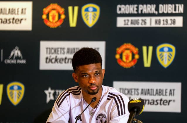 Manchester United, ManU press conference, PK, Pressekonferenz Carton House, Kildare 7 4 2026 Amad Diallo Amad Diallo 7 4 2026  Copyright: x INPHO GracexHaltonx GH_29617 copy