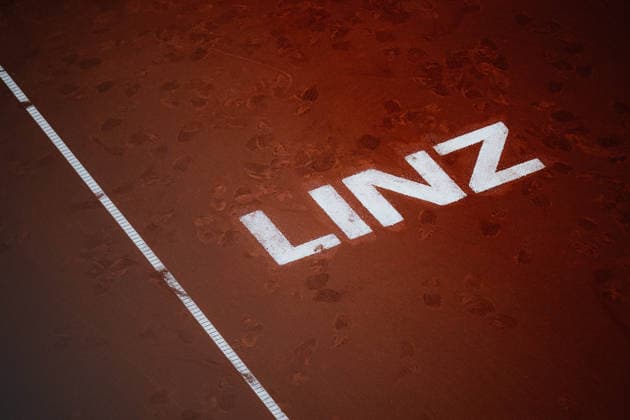 TENNIS - WTA, Tennis Damen Upper Austria Ladies Linz LINZ,AUSTRIA,07.APR.26 - TENNIS - WTA Tour, Upper Austria Ladies Linz. Image shows the playing ground and Linz.  GEPAxpictures xAlexanderxSolc