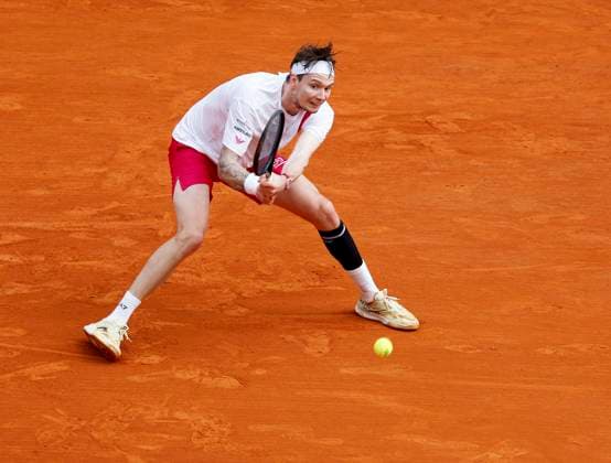Monte-Carlo Rolex Master Tennis PHOTOPQR NICE MATIN Dylan Meiffret ; Roquebrune Cap-Martin ; 07 04 2026 ; 119e edition du Rolex Monte-Carlo Masters de Tennis. Matchs du 4e jour. ICI : match entre le francais Gael Monfils et le kazakhstanais Alexander bublik ICI : Alexander Bublik Rolex Monte-Carlo Masters at Monte-Carlo Country Club on April 7, 2026 in Monte-Carlo.