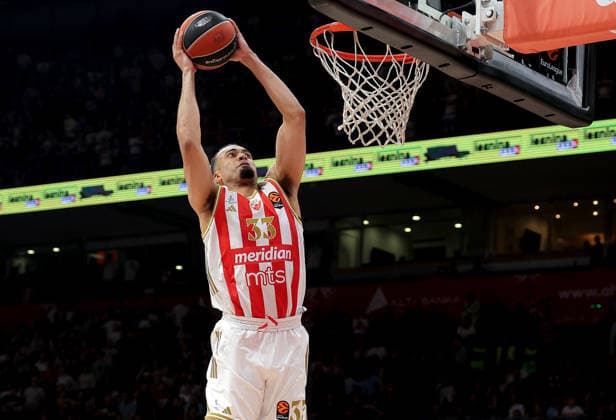 Crvena Zvezda v Paris Basketball, Euroleague, season 2025 2026, round 36 Belgrade, Serbia. 7th April, 2026. Crvena Zvezda s Jordan Nwora during Euroleague basketball match between Crvena Zvezda (Red Star) and Paris on April 7. 2026. in Belgrade, Serbia. Belgrade Serbia Copyright: xPedjaxMilosavljevic STARSPORTx