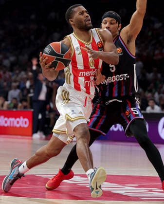 Crvena Zvezda v Paris Basketball, Euroleague, season 2025 2026, round 36 Belgrade, Serbia. 7th April, 2026. Crvena Zvezda s Jared Butler during Euroleague basketball match between Crvena Zvezda (Red Star) and Paris on April 7. 2026. in Belgrade, Serbia. Belgrade Serbia Copyright: xPedjaxMilosavljevic STARSPORTx