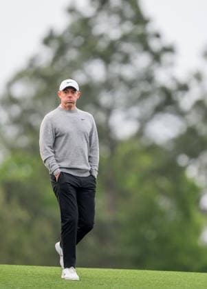 260407 Rory McIlroy of Northern Ireland during a practice round prior to the 2026 Masters Golf Tournament on April 7, 2026 in Augusta. Photo: Petter Arvidson BILDBYRAN kod PA PA1191 golf masters bbeng the masters augusta Copyright: PETTERxARVIDSON BB260407PA035