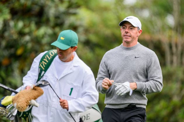 260407 Rory McIlroy of Northern Ireland during a practice round prior to the 2026 Masters Golf Tournament on April 7, 2026 in Augusta. Photo: Petter Arvidson BILDBYRAN kod PA PA1191 golf masters bbeng the masters augusta Copyright: PETTERxARVIDSON BB260407PA043