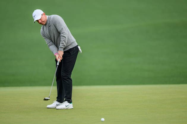 260407 Rory McIlroy of Northern Ireland during a practice round prior to the 2026 Masters Golf Tournament on April 7, 2026 in Augusta. Photo: Petter Arvidson BILDBYRAN kod PA PA1191 golf masters bbeng the masters augusta Copyright: PETTERxARVIDSON BB260407PA051