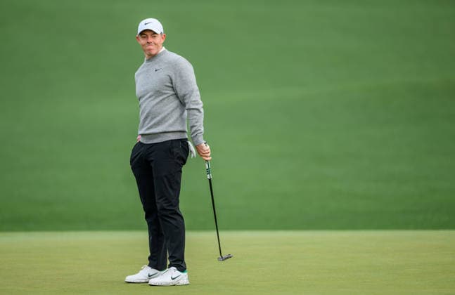260407 Rory McIlroy of Northern Ireland during a practice round prior to the 2026 Masters Golf Tournament on April 7, 2026 in Augusta. Photo: Petter Arvidson BILDBYRAN kod PA PA1191 golf masters bbeng the masters augusta Copyright: PETTERxARVIDSON BB260407PA050