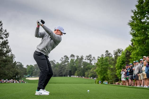260407 Rory McIlroy of Northern Ireland during a practice round prior to the 2026 Masters Golf Tournament on April 7, 2026 in Augusta. Photo: Petter Arvidson BILDBYRAN kod PA PA1191 golf masters bbeng the masters augusta Copyright: PETTERxARVIDSON BB260407PA066