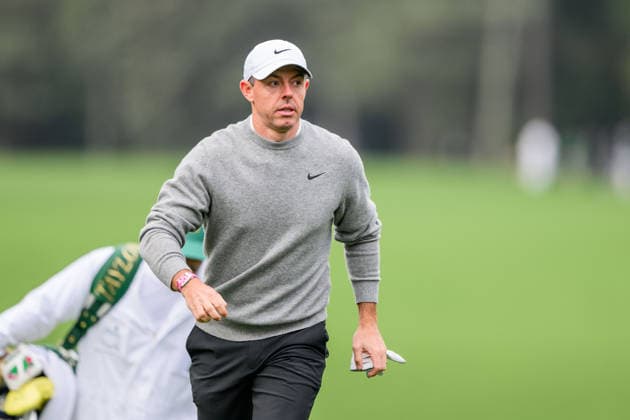 260407 Rory McIlroy of Northern Ireland during a practice round prior to the 2026 Masters Golf Tournament on April 7, 2026 in Augusta. Photo: Petter Arvidson BILDBYRAN kod PA PA1191 golf masters bbeng the masters augusta Copyright: PETTERxARVIDSON BB260407PA064