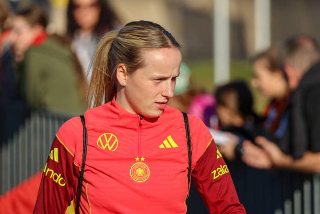 Herzogenaurach, Deutschland 07. April 2026: Medienoffenes Training der deutschen Fußballnationalmannschaft der Frauen zur Vorbereitung auf die WM-Qualifikation Im Bild: Franziska Kett (Deutschland) Copyright: HMBxMedia MadeleinexFantini
