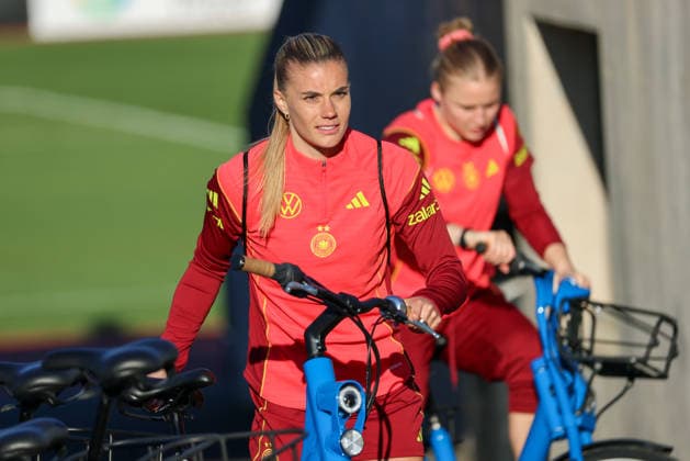Herzogenaurach, Deutschland 07. April 2026: Medienoffenes Training der deutschen Fußballnationalmannschaft der Frauen zur Vorbereitung auf die WM-Qualifikation Im Bild: Selina Cerci (Deutschland) Copyright: HMBxMedia MadeleinexFantini