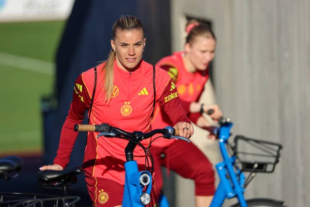 Herzogenaurach, Deutschland 07. April 2026: Medienoffenes Training der deutschen Fußballnationalmannschaft der Frauen zur Vorbereitung auf die WM-Qualifikation Im Bild: Selina Cerci (Deutschland) Copyright: HMBxMedia MadeleinexFantini