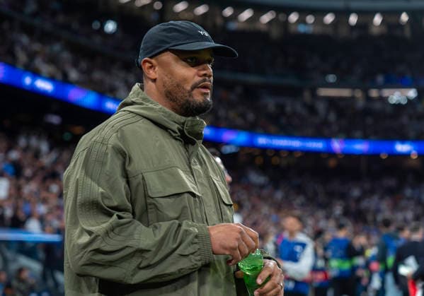 07.04.2026, Fussball UEFA Championsleague 2025 2026: Viertelfinale, Real Madrid - FC Bayern München, im Estadio Bernabeu in Madrid (Spanien), Trainer Vincent Kompany (FC Bayern München)