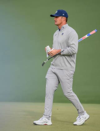 260407 Bryson DeChambeau of the United States during a practice round prior to the 2026 Masters Golf Tournament on April 7, 2026 in Augusta. Photo: Petter Arvidson BILDBYRAN kod PA PA1191 golf masters bbeng the masters augusta Copyright: PETTERxARVIDSON BB260407PA077