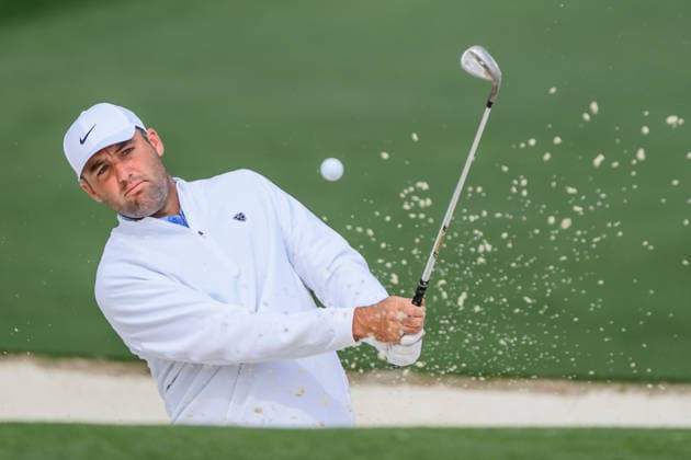 260407 Scottie Scheffler of the United States during a practice round prior to the 2026 Masters Golf Tournament on April 7, 2026 in Augusta. Photo: Petter Arvidson BILDBYRAN kod PA PA1191 golf masters bbeng the masters augusta Copyright: PETTERxARVIDSON BB260407PA087
