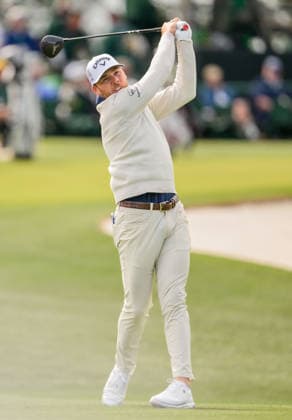 260407 Sam Burns of the United States during a practice round prior to the 2026 Masters Golf Tournament on April 7, 2026 in Augusta. Photo: Petter Arvidson BILDBYRAN kod PA PA1191 golf masters bbeng the masters augusta Copyright: PETTERxARVIDSON BB260407PA095