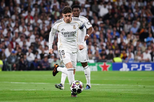 UEFA Champions League 2025 2026 quarter-final, Real Madrid FC Bayern Munich, at Estadio Bernabeu in Madrid Spain April 07, 2026, Madrid, Madrid, Spain: Federico Valverde of Real Madrid during the UEFA Champions League 2025 2026 quarter-final, Real Madrid FC Bayern Munich, at Estadio Bernabeu in Madrid Spain Madrid Madrid Spain Copyright: xAlejandroxMatiasx