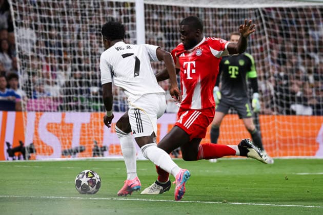 UEFA Champions League 2025 2026 quarter-final, Real Madrid FC Bayern Munich, at Estadio Bernabeu in Madrid Spain April 07, 2026, Madrid, Madrid, Spain: Vinicius Junior of Real Madrid during the UEFA Champions League 2025 2026 quarter-final, Real Madrid FC Bayern Munich, at Estadio Bernabeu in Madrid Spain Madrid Madrid Spain Copyright: xAlejandroxMatiasx
