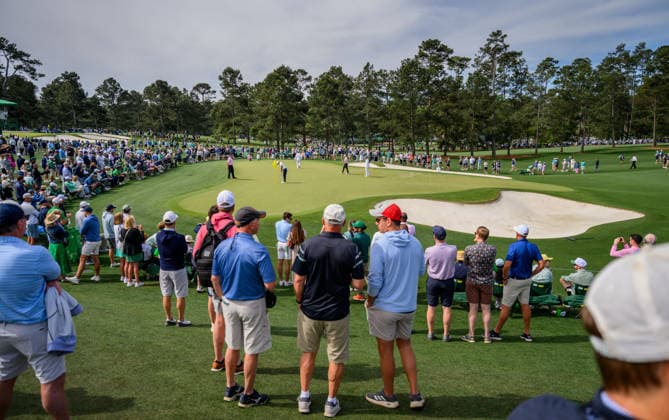 260407 Bubba Watson of the United States and Brooks Koepka of the United States during a practice round prior to the 2026 Masters Golf Tournament on April 7, 2026 in Augusta. Photo: Petter Arvidson BILDBYRAN kod PA PA1191 golf masters bbeng the masters augusta Copyright: PETTERxARVIDSON BB260407PA099