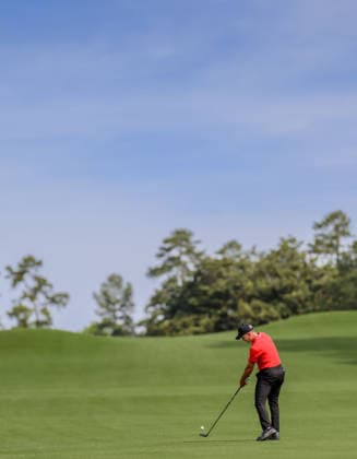 260407 Mike Weir of Canada during a practice round prior to the 2026 Masters Golf Tournament on April 7, 2026 in Augusta. Photo: Petter Arvidson BILDBYRAN kod PA PA1191 golf masters bbeng the masters augusta Copyright: PETTERxARVIDSON BB260407PA101