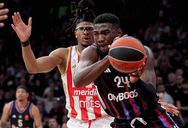 Crvena Zvezda v Paris Basketball, Euroleague, season 2025 2026, round 36 Belgrade, Serbia. 7th April, 2026. Yakuba Ouattara, 24 of Paris Basketball during Euroleague basketball match between Crvena Zvezda (Red Star) and Paris on April 7. 2026. in Belgrade, Serbia. Belgrade Serbia Copyright: xPedjaxMilosavljevic STARSPORTx