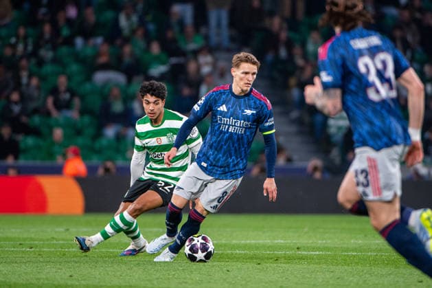 April 7, 2026, Lisbon, Lisbon, Portugal: LISBON, PORTUGAL - APRIL 07: DECLAN RICE of Arsenal is seen on action during the the UEFA Champions League 2025 26 Quarter-Final First Leg match between Sporting Clube de Portugal and Arsenal FC at Estadio Jose Alvalade on April 07, 2026 in Lisbon, Portugal. Sporting CP X Arsenal - UEFA Champions League 2025 26  - ZUMAl192 20260407_zsp_l192_009 Copyright: xMiguelxLemosx