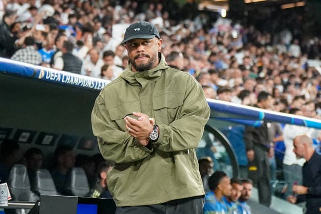 Spanien: Fussball UEFA Champions League 2025 2026, Viertelfinale - Real Madrid vs FC Bayern München - Bernabeu (Madrid): Vincent Kompany (Trainer, FC Bayern München) Copyright: xJOERANxSTEINSIEKx