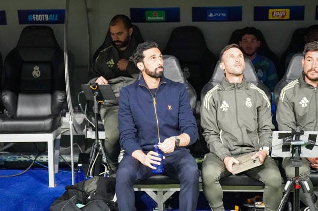 Spanien: Fussball UEFA Champions League 2025 2026, Viertelfinale - Real Madrid vs FC Bayern München - Bernabeu (Madrid): Alvaro Arbeloa (Trainer, Real Madrid) Copyright: xJOERANxSTEINSIEKx