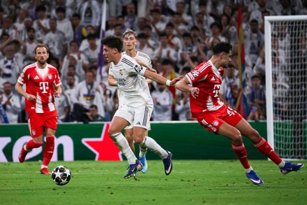 UEFA Champions League 2025 2026 quarter-final, Real Madrid FC Bayern Munich, at Estadio Bernabeu in Madrid Spain April 07, 2026, Madrid, Madrid, Spain: Arda Guler of Real Madrid during the UEFA Champions League 2025 2026 quarter-final, Real Madrid FC Bayern Munich, at Estadio Bernabeu in Madrid Spain Madrid Madrid Spain Copyright: xAlejandroxMatiasx