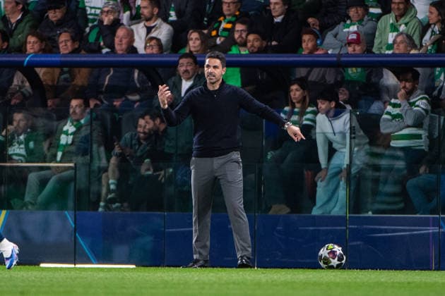 April 7, 2026, Lisbon, Lisbon, Portugal: LISBON, PORTUGAL - APRIL 07: MIKEL ARTETA head coach of Arsenal is seen on action during the the UEFA Champions League 2025 26 Quarter-Final First Leg match between Sporting Clube de Portugal and Arsenal FC at Estadio Jose Alvalade on April 07, 2026 in Lisbon, Portugal. Sporting CP X Arsenal - UEFA Champions League 2025 26  - ZUMAl192 20260407_zsp_l192_021 Copyright: xMiguelxLemosx