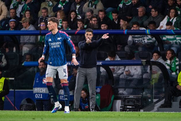 April 7, 2026, Lisbon, Lisbon, Portugal: LISBON, PORTUGAL - APRIL 07: MIKEL ARTETA head coach of Arsenal is seen on action during the the UEFA Champions League 2025 26 Quarter-Final First Leg match between Sporting Clube de Portugal and Arsenal FC at Estadio Jose Alvalade on April 07, 2026 in Lisbon, Portugal. Sporting CP X Arsenal - UEFA Champions League 2025 26  - ZUMAl192 20260407_zsp_l192_025 Copyright: xMiguelxLemosx