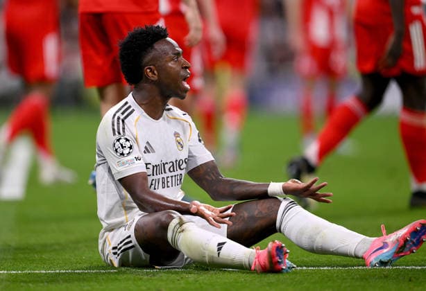 FUSSBALL CHAMPIONS LEAGUE SAISON 2025 2026 Viertelfinal Hinspiel 07.04.2026 Real Madrid - FC Bayern Muenchen Vinicius Junior (Real Madrid)