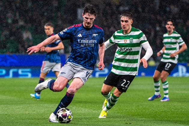 April 7, 2026, Lisbon, Lisbon, Portugal: LISBON, PORTUGAL - APRIL 07: DECLAN RICE of Arsenal is seen on action during the the UEFA Champions League 2025 26 Quarter-Final First Leg match between Sporting Clube de Portugal and Arsenal FC at Estadio Jose Alvalade on April 07, 2026 in Lisbon, Portugal. Sporting CP X Arsenal - UEFA Champions League 2025 26  - ZUMAl192 20260407_zsp_l192_033 Copyright: xMiguelxLemosx
