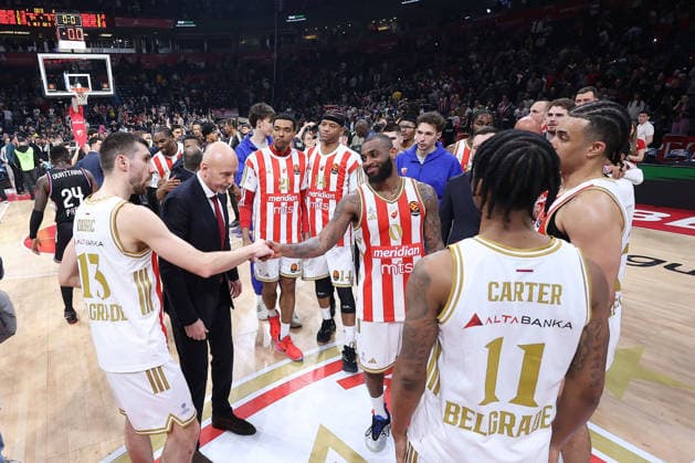 CRVENA ZVEZDA vs PARIS BASKETBALL Basketball Crvena zvezda vs Paris basketball Euroleague match at Beogradska arena, Belgrade 07.04.2026 BASKETBALL, EUROLEAGUE, CRVENA ZVEZDA, RED STAR, PARIS BASKETBALL Belgrade Belgrade arena Serbia Copyright: xIVx xMNxPressx