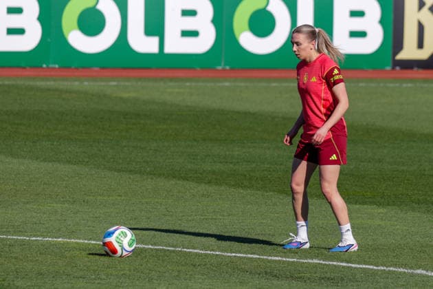 07.04.2026, xgrfx, Fussball DFB-Medientermine, Deutsche Frauennationalmannschaft - Training v.l. Elisa Senß (Deutsche Frauennationalmannschaft) (DFL DFB REGULATIONS PROHIBIT ANY USE OF PHOTOGRAPHS as IMAGE SEQUENCES and or QUASI-VIDEO) Herzogenaurach