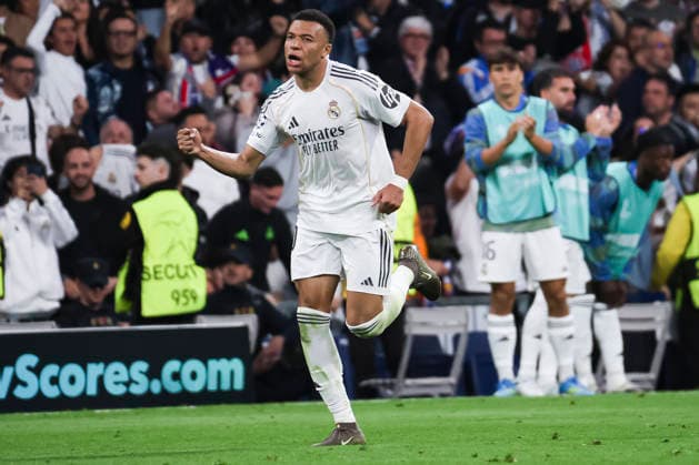 UEFA Champions League 2025 2026 quarter-final, Real Madrid FC Bayern Munich, at Estadio Bernabeu in Madrid Spain April 07, 2026, Madrid, Madrid, Spain: Kylian Mbappe of Real Madrid celebrates his goal during the UEFA Champions League 2025 2026 quarter-final, Real Madrid FC Bayern Munich, at Estadio Bernabeu in Madrid Spain Madrid Madrid Spain Copyright: xAlejandroxMatiasx