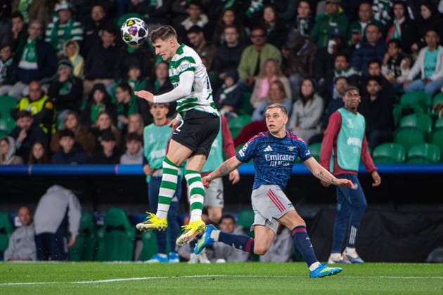 April 7, 2026, Lisbon, Lisbon, Portugal: LISBON, PORTUGAL - APRIL 07: IVAN FRESNEDA of Sporting CP is seen on action during the the UEFA Champions League 2025 26 Quarter-Final First Leg match between Sporting Clube de Portugal and Arsenal FC at Estadio Jose Alvalade on April 07, 2026 in Lisbon, Portugal. Sporting CP X Arsenal - UEFA Champions League 2025 26  - ZUMAl192 20260407_zsp_l192_041 Copyright: xMiguelxLemosx