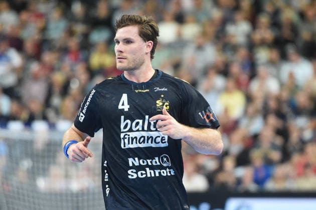 Handball I Herren I Saison 2025-2026 I EHF European League I Playoffs I Rückspiel I SG Flensburg-Handewitt - Skanderborg Aarhus Handball I 07.04.2026 Johannes Golla (4, SG Flensburg-Handewitt) Copyright: xLobeca JanxKirschnerx