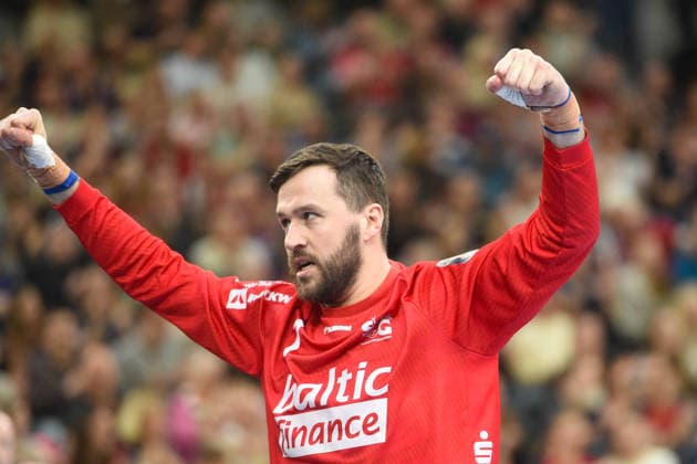 Handball I Herren I Saison 2025-2026 I EHF European League I Playoffs I Rückspiel I SG Flensburg-Handewitt - Skanderborg Aarhus Handball I 07.04.2026 Benjamin Buric (1, SG Flensburg-Handewitt) Copyright: xLobeca JanxKirschnerx