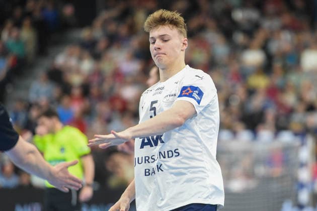 Handball I Herren I Saison 2025-2026 I EHF European League I Playoffs I Rückspiel I SG Flensburg-Handewitt - Skanderborg Aarhus Handball I 07.04.2026 Alexander Jensen (5, SAH) Copyright: xLobeca JanxKirschnerx
