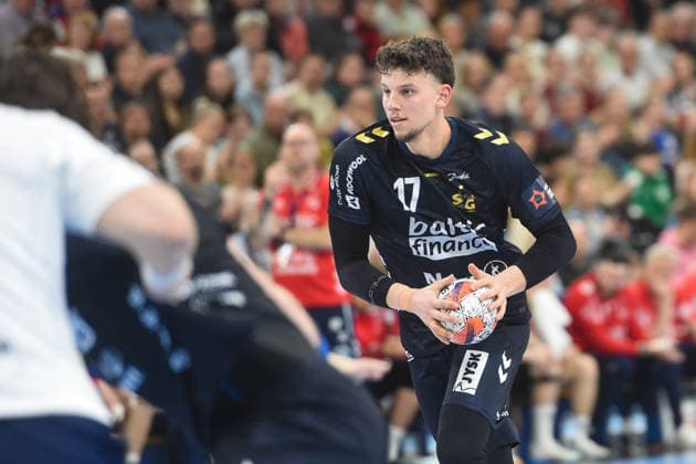 Handball I Herren I Saison 2025-2026 I EHF European League I Playoffs I Rückspiel I SG Flensburg-Handewitt - Skanderborg Aarhus Handball I 07.04.2026 Marko Grgic (17, SG Flensburg-Handewitt) Copyright: xLobeca JanxKirschnerx