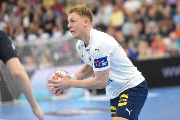 Handball I Herren I Saison 2025-2026 I EHF European League I Playoffs I Rückspiel I SG Flensburg-Handewitt - Skanderborg Aarhus Handball I 07.04.2026 Christoffer Dreyer (7, SAH) Copyright: xLobeca JanxKirschnerx