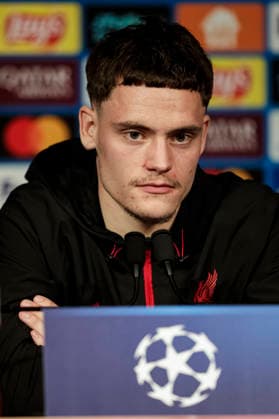 Paris, France - April 7: Florian Wirtz of Liverpool talks during the press conference, PK, Pressekonferenz of Liverpool FC at Parc des Princes on April 7, 2026 in Paris, France. (Photo by JustPictures) Paris Parc des Princes France