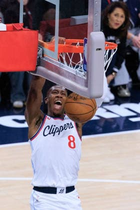 April 7, 2026, Inglewood, California, USA: Kris Dunn 8 of the Los Angeles Clippers dunks the ball during a 2026 NBA, Basketball Herren, USA regular season game against the Dallas Mavericks on Tuesday April 7, 2026 at Intuit Dome Arena in Inglewood, California. JAVIER ROJAS PI Inglewood USA - ZUMAp124 20260407_zaa_p124_020 Copyright: xJavierxRojasx