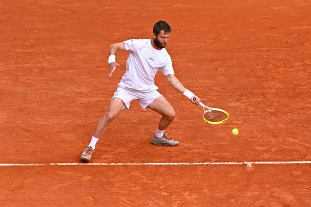 2026 Rolex Monte-Carlo Masters - Corentin Moutet Corentin Moutet (FRA) during his first round match at the 2026 Rolex Monte-Carlo Masters in Monte-Carlo, MONACO, on April 7th, 2026. Photo by Corinne Dubreuil ABACAPRESS.COM Monte Carlo Monaco  Copyright: xDubreuilxCorinne ABACAx
