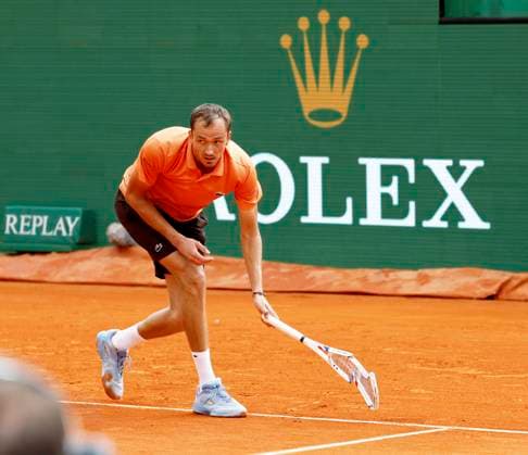Monte-Carlo Rolex Master Tennis PHOTOPQR NICE MATIN Dylan Meiffret ; Roquebrune Cap-Martin ; 08 04 2026 ; 119e edition du Rolex Monte-Carlo Masters de Tennis. Matchs du 5e jour. ICI : Daniil Medvedev Rolex Monte-Carlo Masters at Monte-Carlo Country Club on April 7, 2026 in Monte-Carlo.