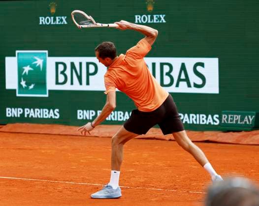 Monte-Carlo Rolex Master Tennis PHOTOPQR NICE MATIN Dylan Meiffret ; Roquebrune Cap-Martin ; 08 04 2026 ; 119e edition du Rolex Monte-Carlo Masters de Tennis. Matchs du 5e jour. ICI : Daniil Medvedev Rolex Monte-Carlo Masters at Monte-Carlo Country Club on April 7, 2026 in Monte-Carlo.